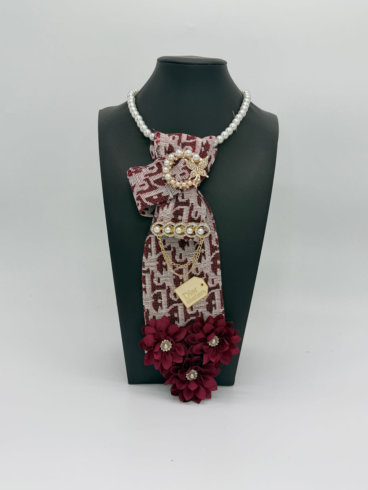 “Dior” handmade necktie necklace