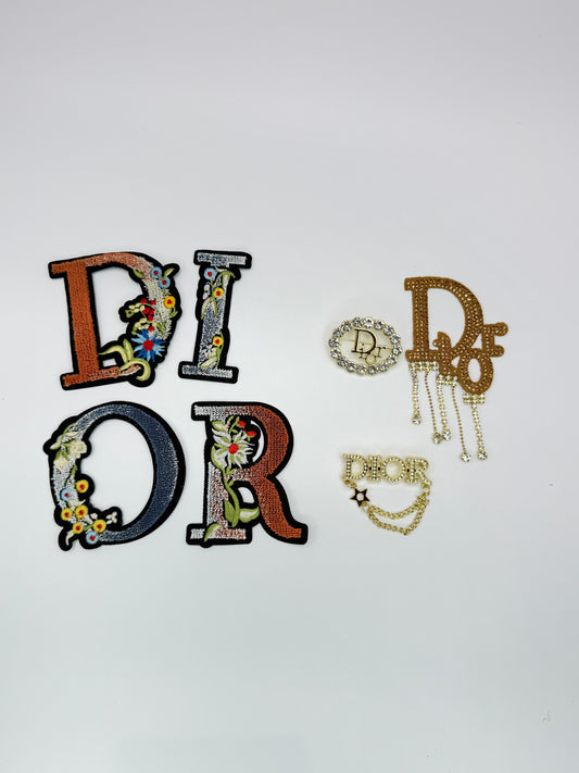 7PC DESIGNER “DIOR” PATCH/BROOCH SET