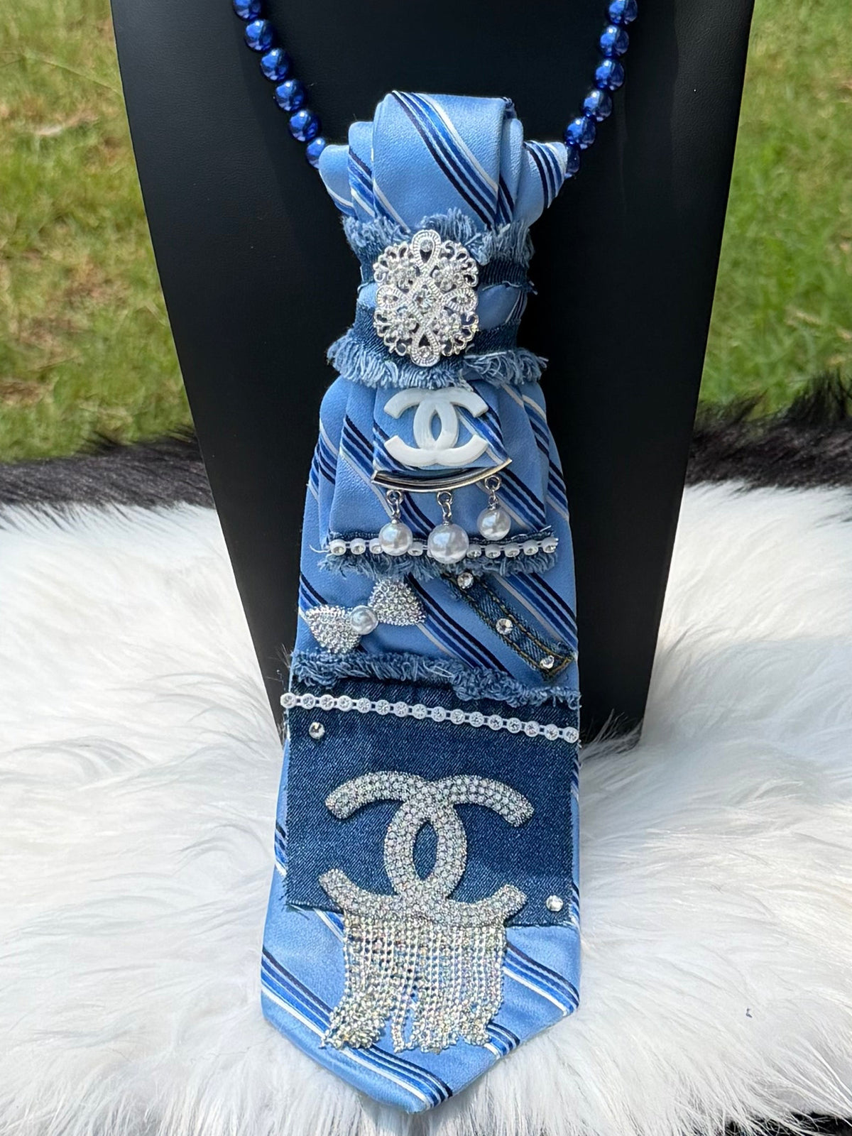 DENIM & BLUE “CHANEL” INSPIRED TIE