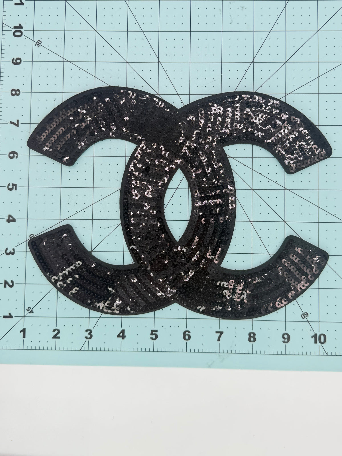 NEW LARGE PATTERNED SEQUIN “CHANEL” PATCH