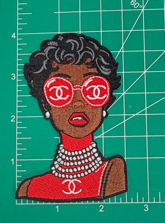 RED/BLK/WHT “CHANEL” 6PC PATCH SET