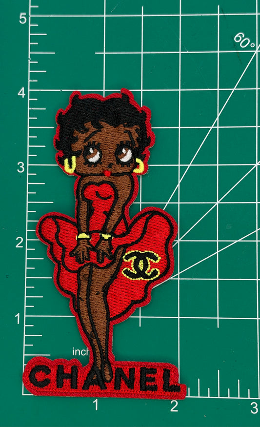 5PC “Chanel” RED/BLK/GLD PATCH SET