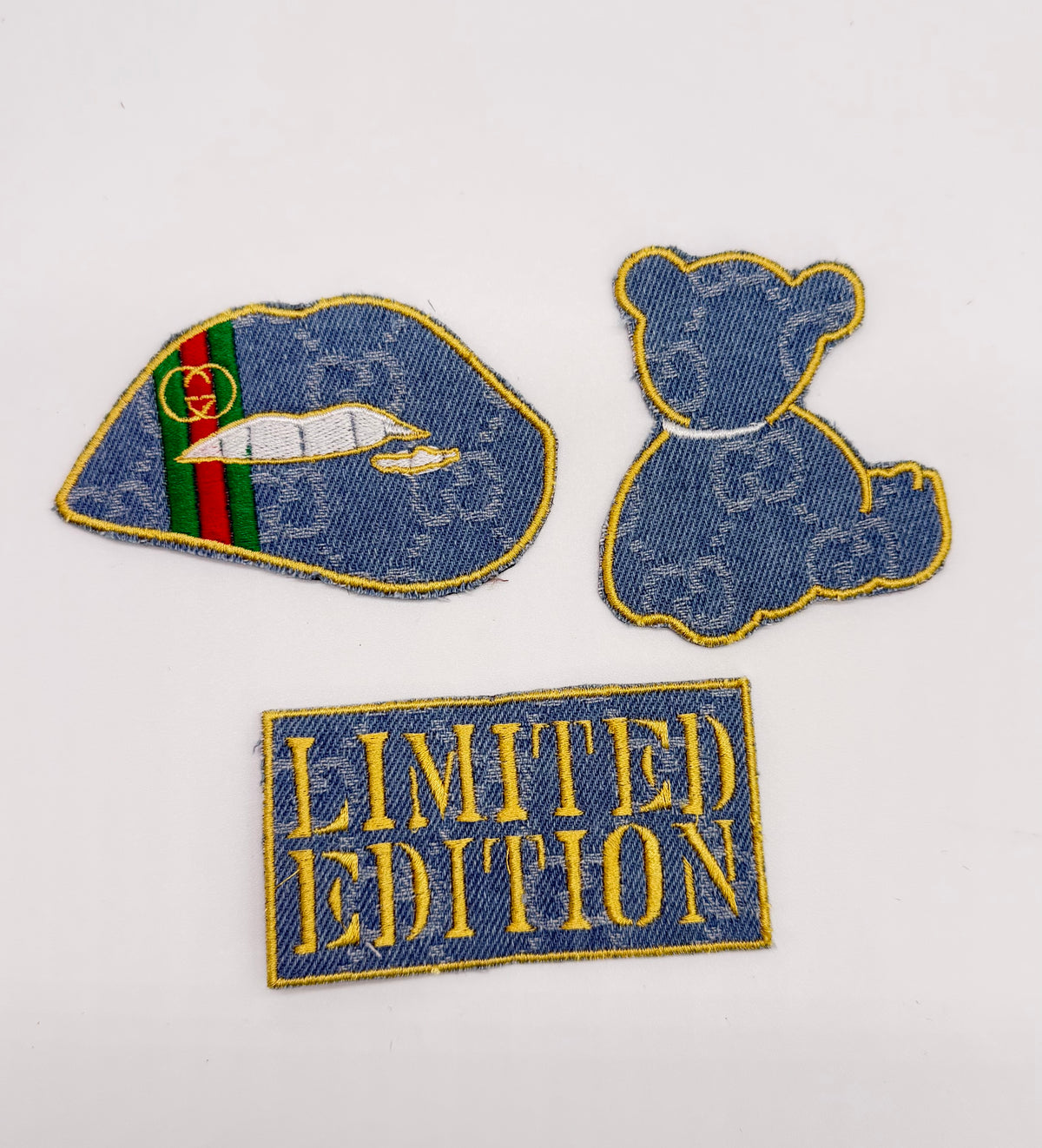 3PC “GUCCI” IRON-ON PATCH