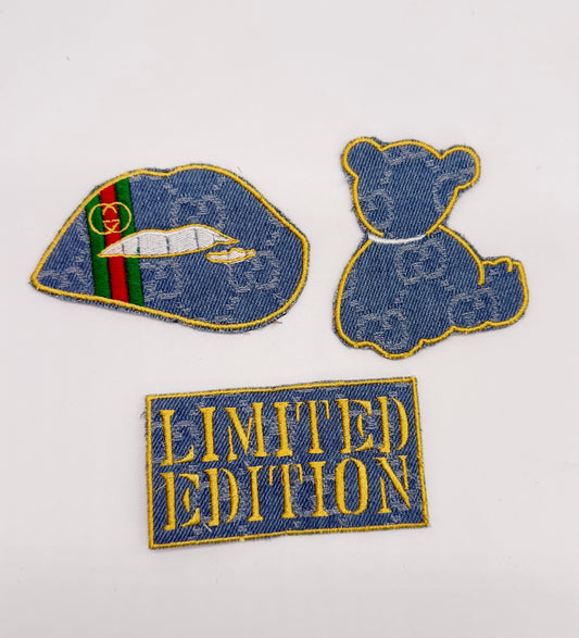 3PC “GUCCI” IRON-ON PATCH