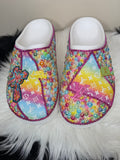 DESIGNER INSPIRED CUSTOM CROCS SLIDES