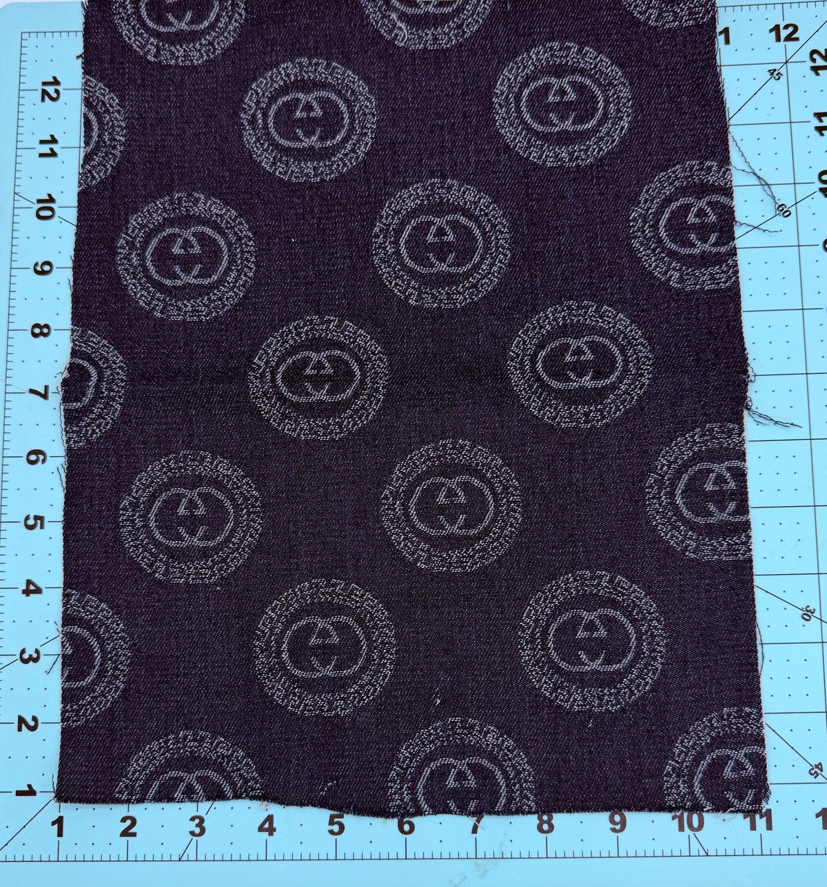 DENIM “GUCCI” LOGO FABRIC