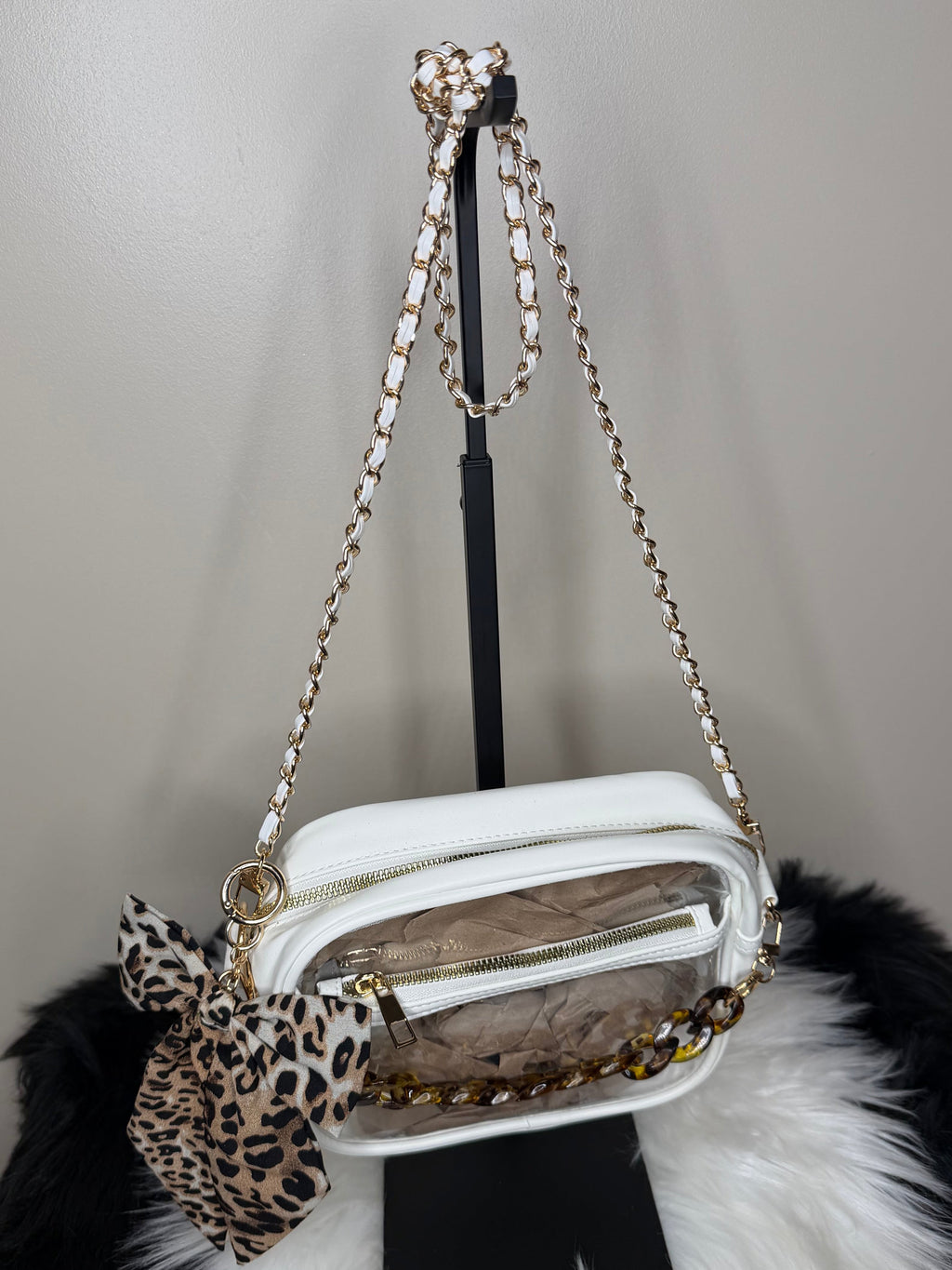WHITE CLEAR CROSSBODY/HANDBAG