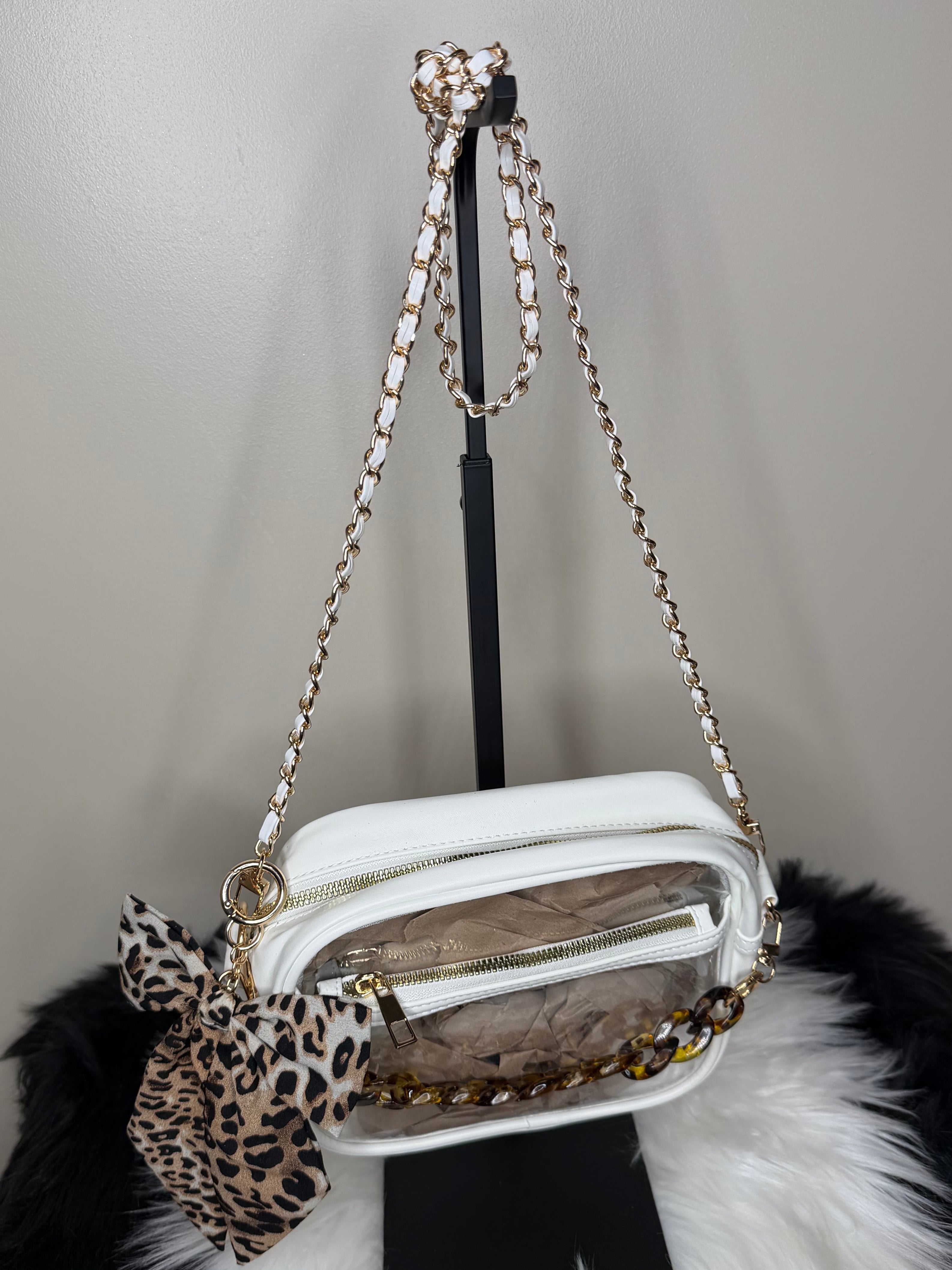 WHITE CLEAR CROSSBODY/HANDBAG