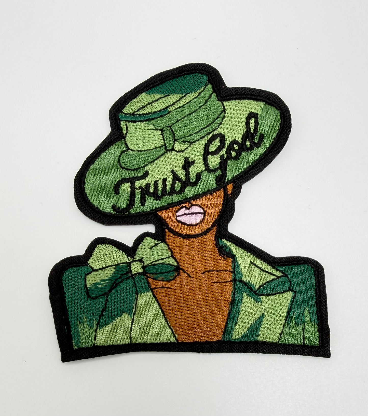 NEW 5PC DESIGNER “CHANEL” LOGO PATCH/BROOCHES SET “TRUST GOD” WOMAN LIPS IRON-ON PATCH