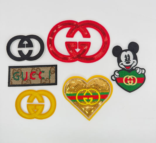 6PC “MICKEY” RED PATCH SET