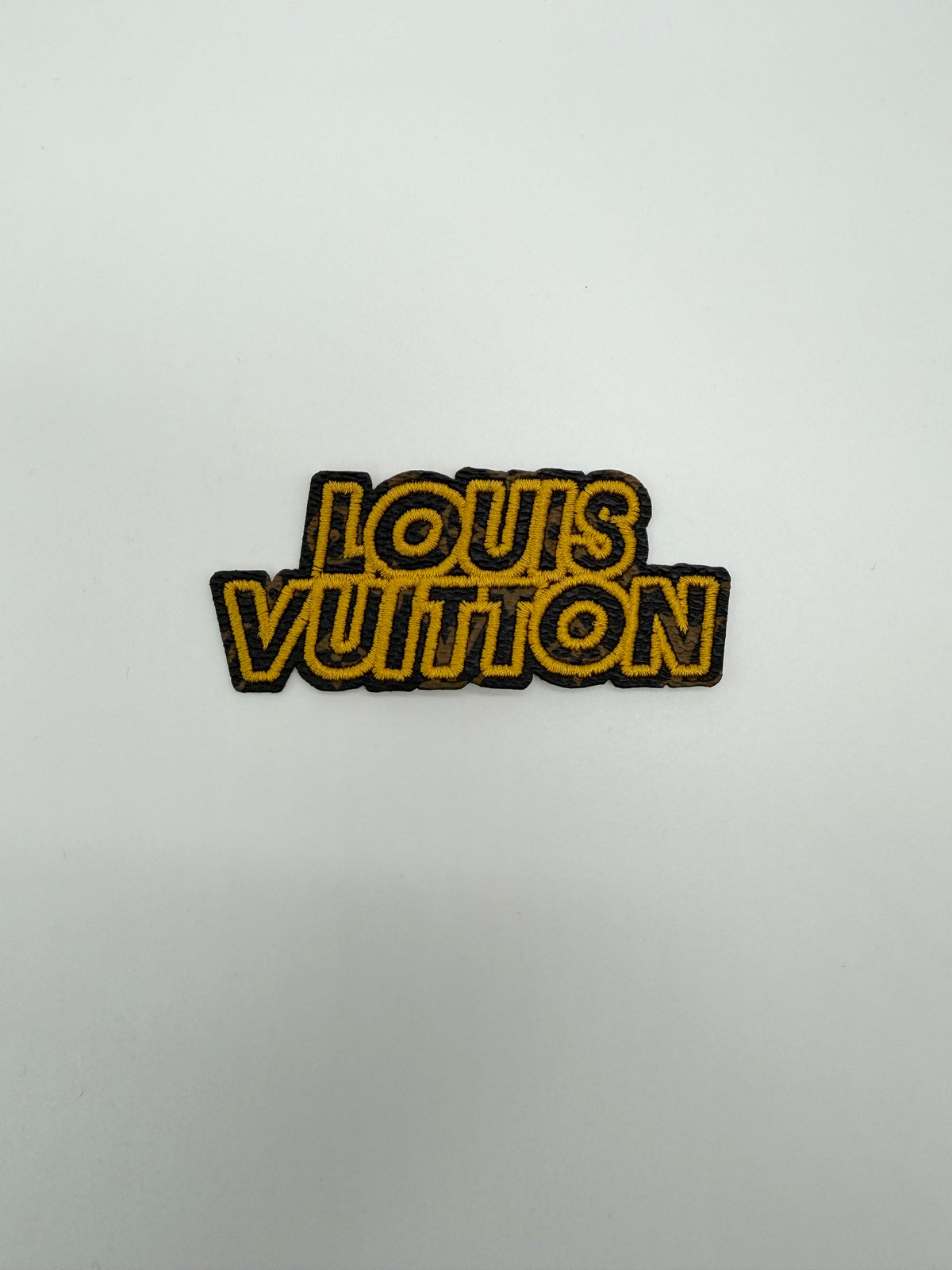 5PC DESIGNER “LV” LOGO DENIM FABRIC/PATCH/BROOCH SET