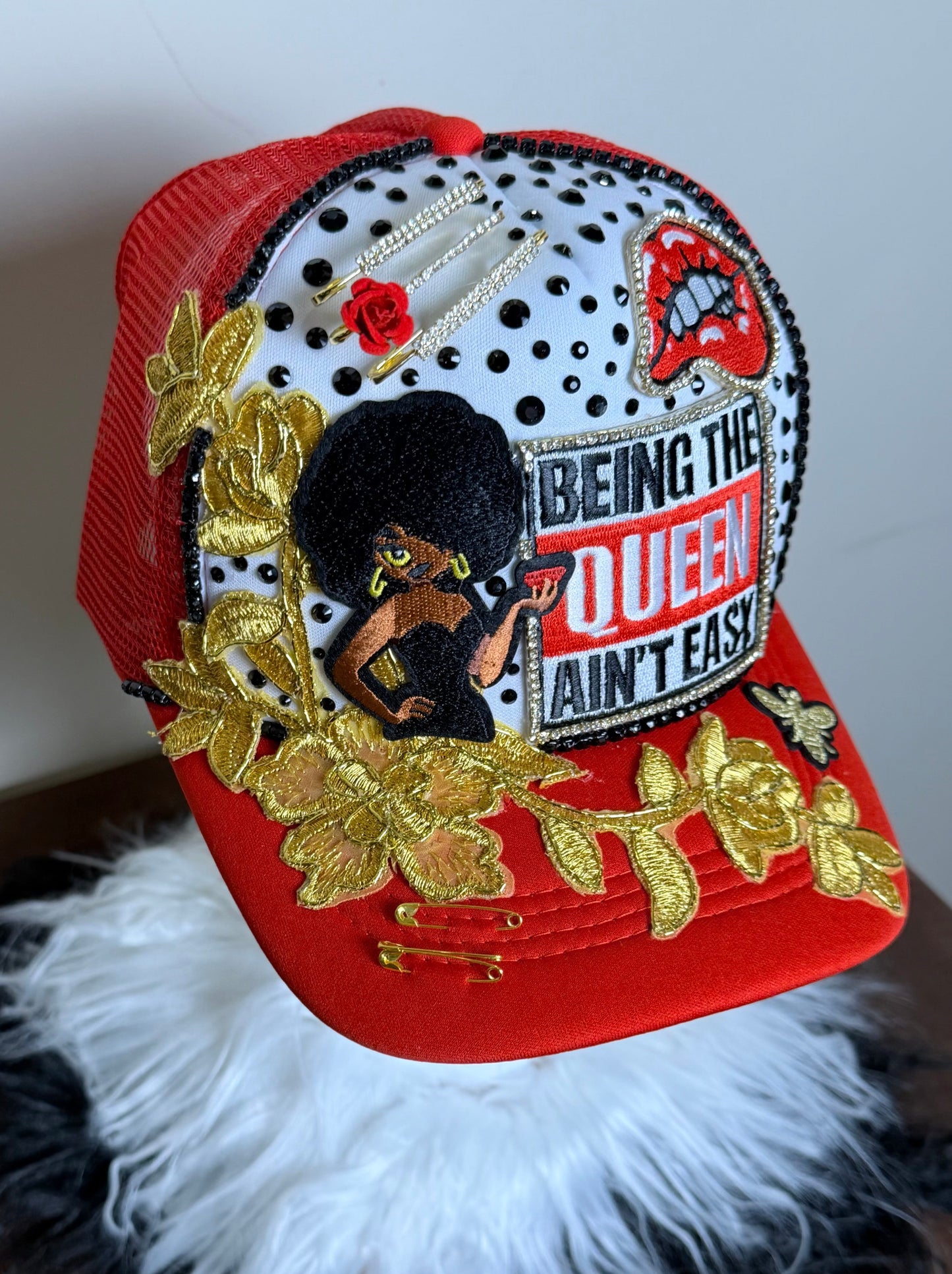 “QUEEN AIN’T EASY” CUSTOM TRUCKER HAT