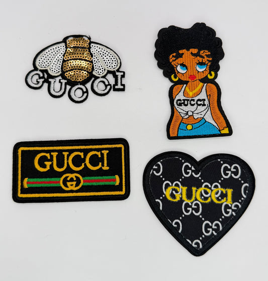 4PC “GUCCI” FLY GIRL PATCH SET