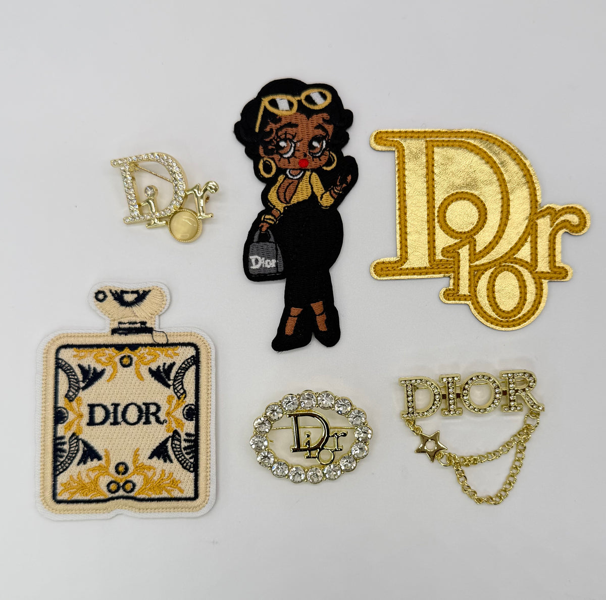 6PC “DIOR” “DIOR GIRL”Patch/brooch set