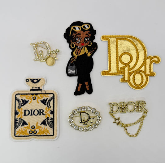 6PC “DIOR” “DIOR GIRL”Patch/brooch set