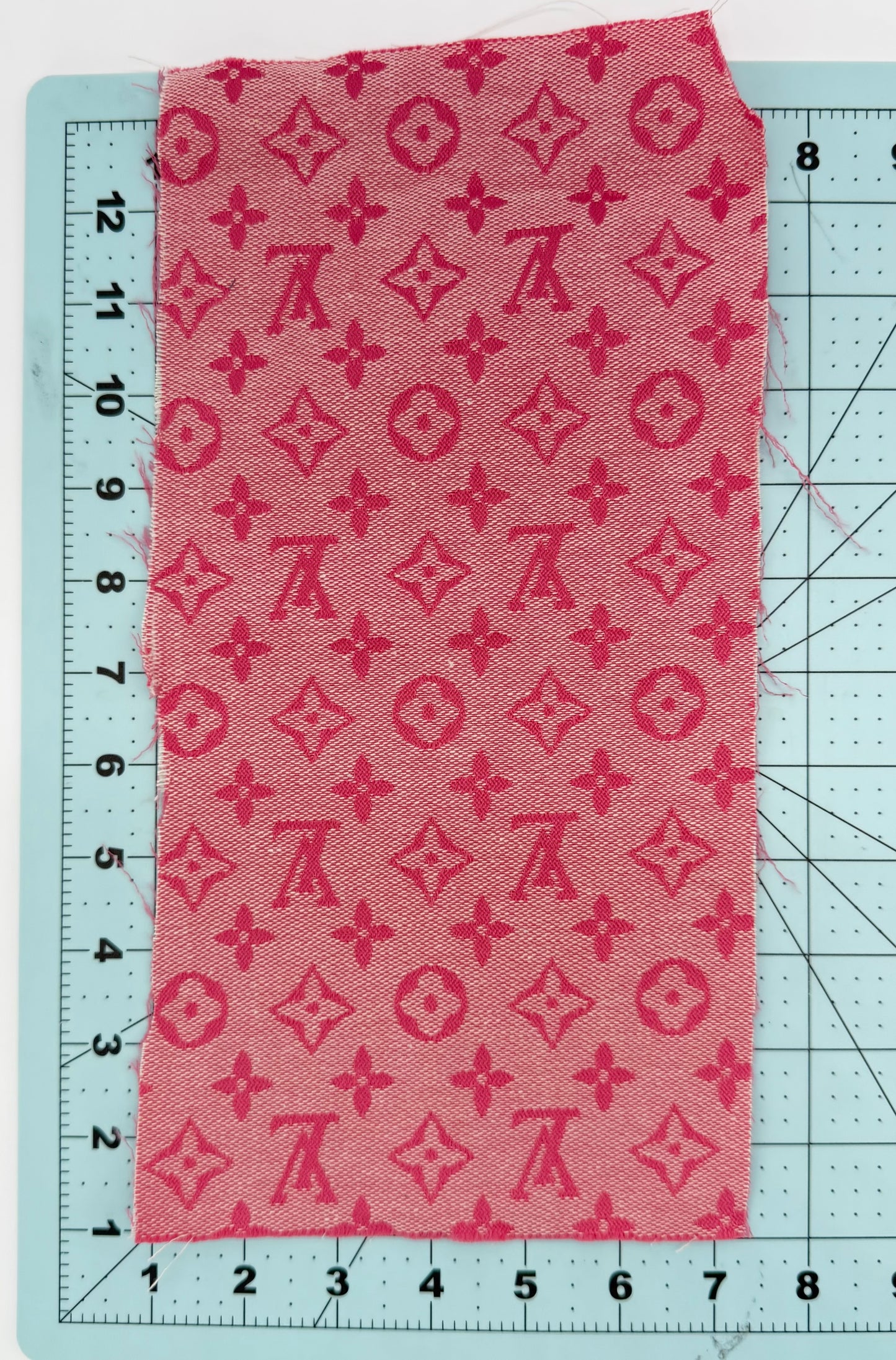 5PC “LV” FABRIC/PATCH/CHARM SET