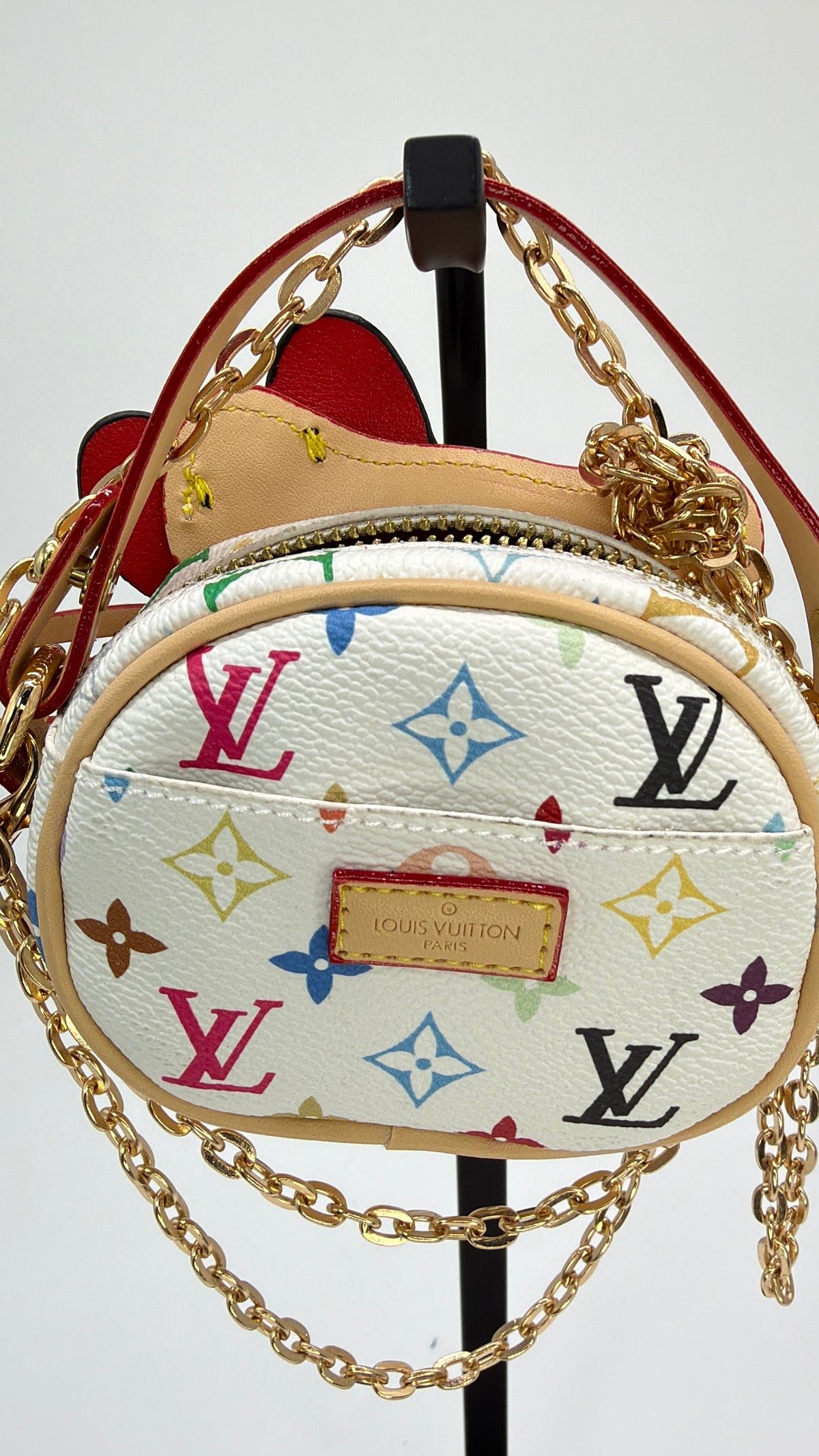 NEW “HELLO KITTY” “LV” CROSSBODY PURSE WHITE MULTI-COLOR