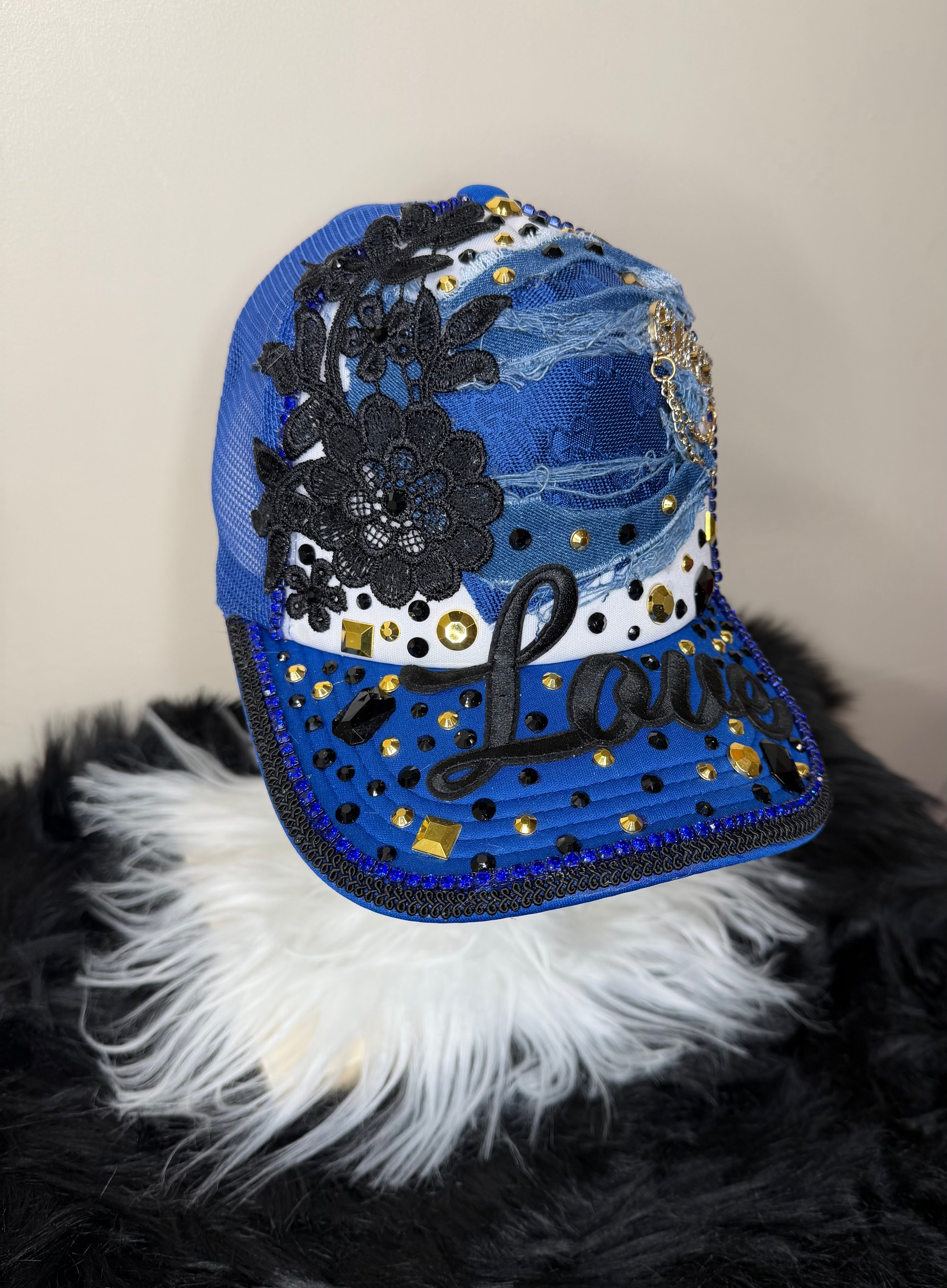 DESIGNER INSPIRED “LOVE” ROSE TRUCKER HAT