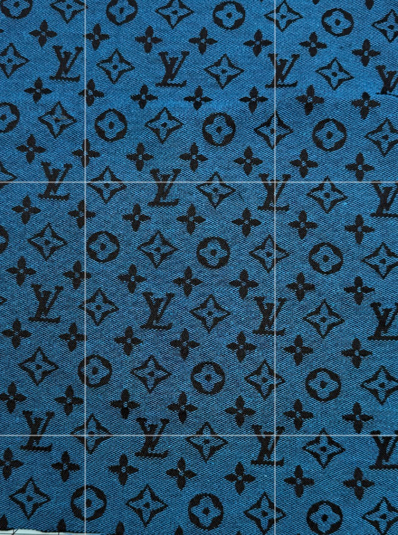 TRUE BLUE “LV” LOGO FABRIC