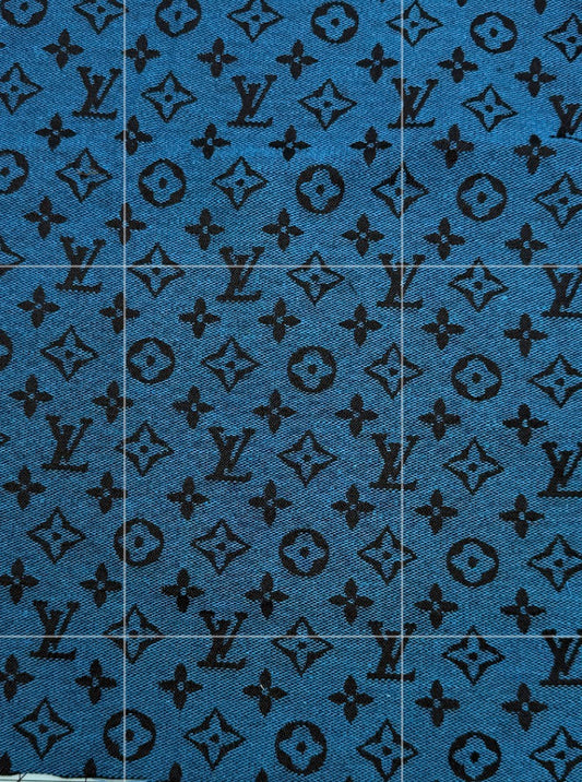 TRUE BLUE “LV” LOGO FABRIC