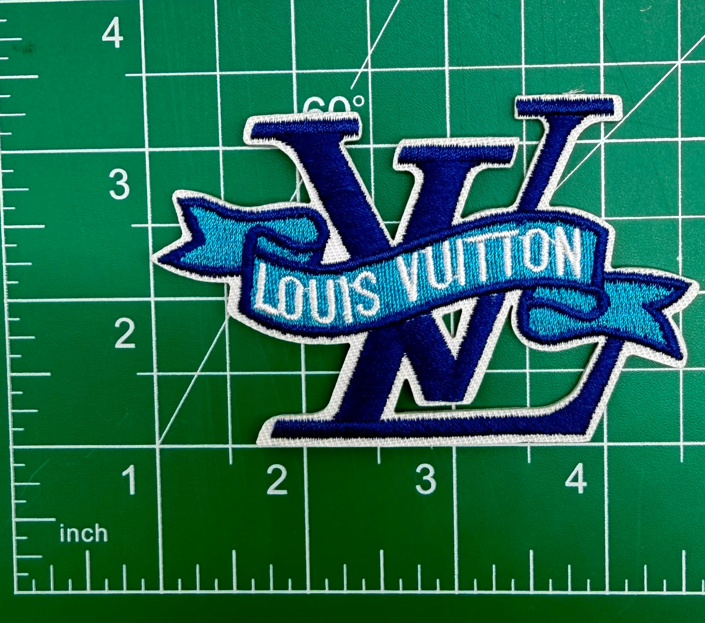 5PC DESIGNER “LV” FABRIC/PATCH/CHARM SET