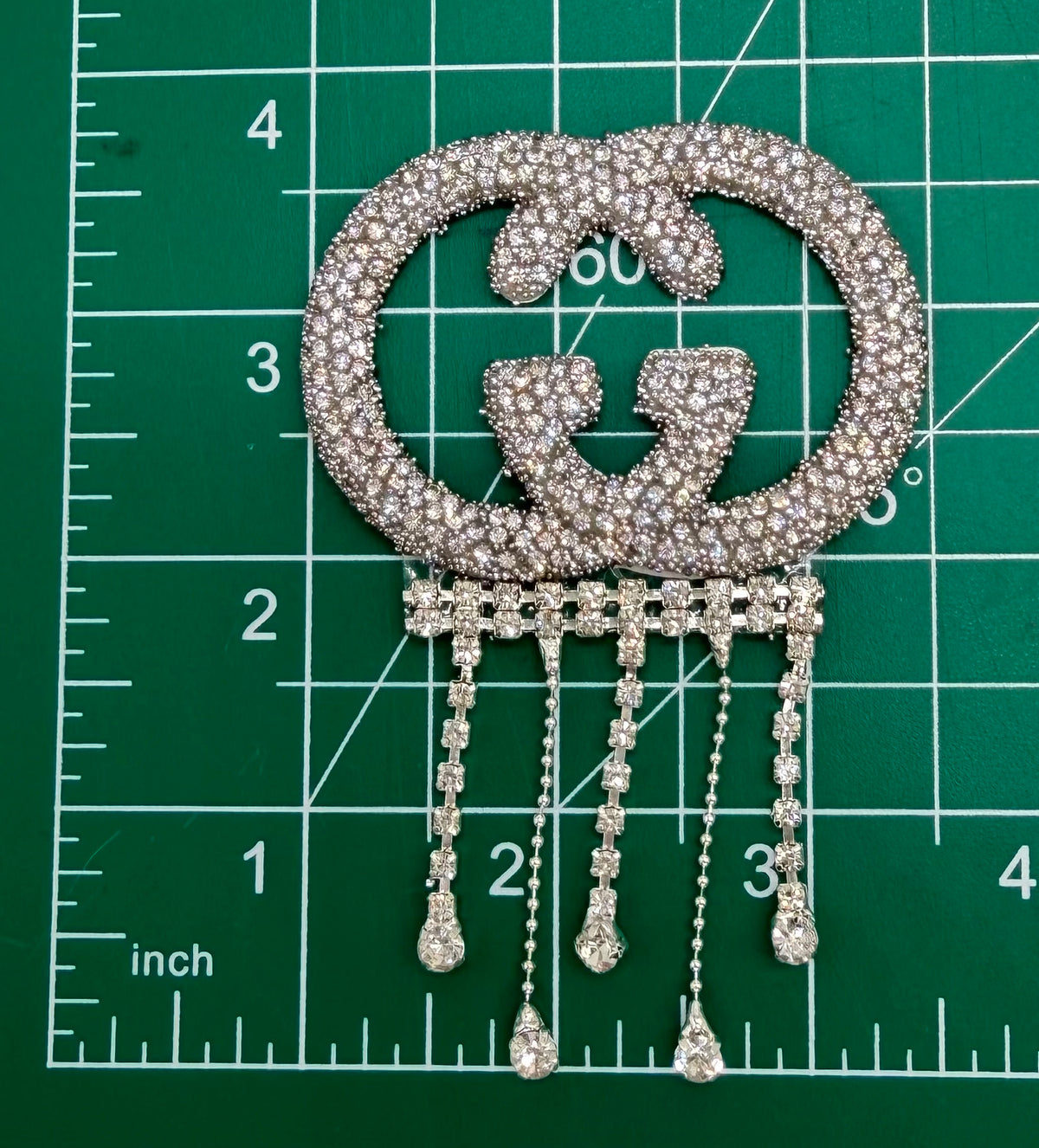 4PC DESIGNER “GUCCI” FABRIC/PATCH/CHARM SET