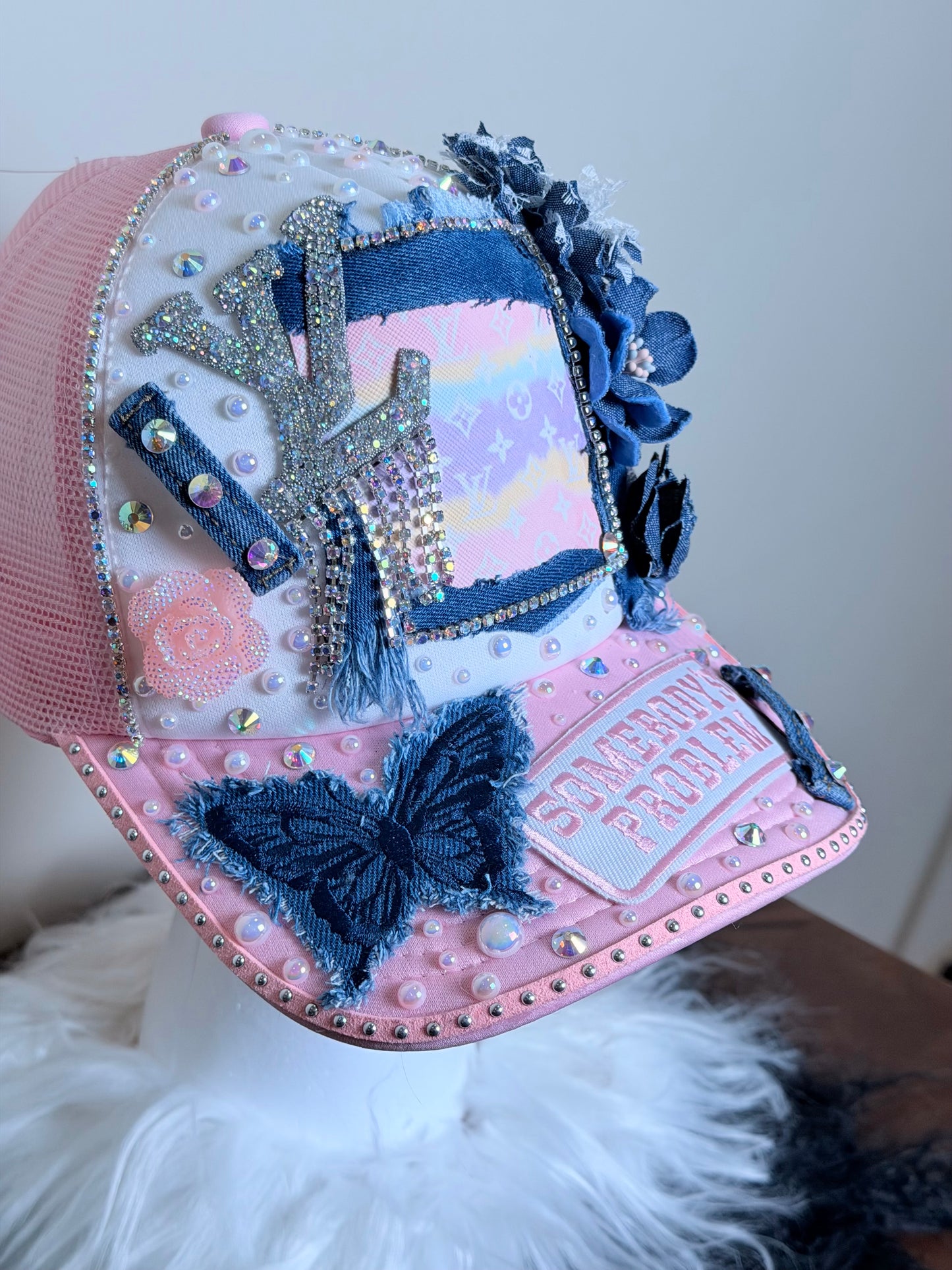 DESIGNER INSPIRED “SOMEBODYS PROBLEM” CUSTOM TRUCKER HAT