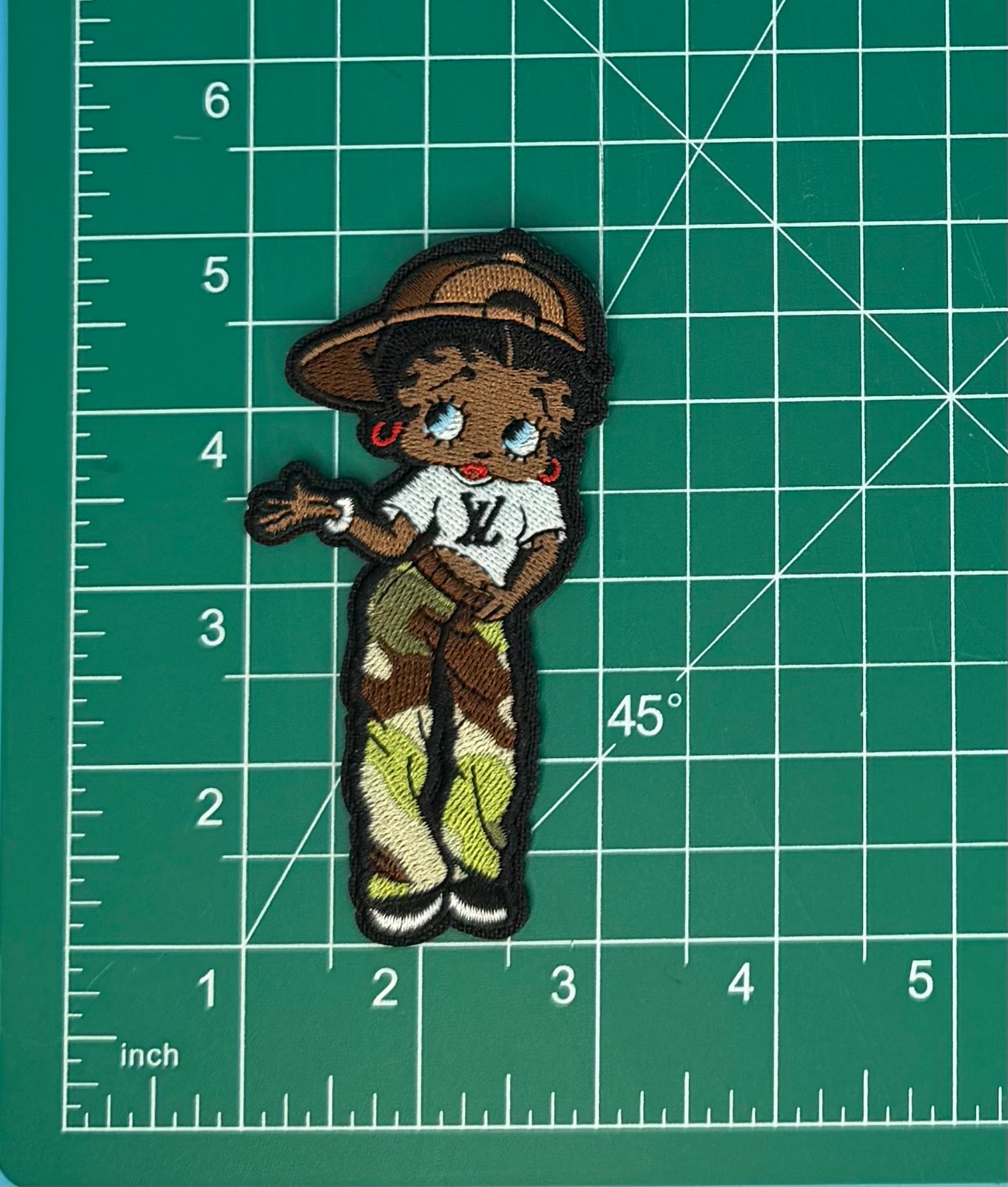 Designer Inspired Logo/ BETTY BOOP, “LV” Embroidered PATCHES, CHARMS