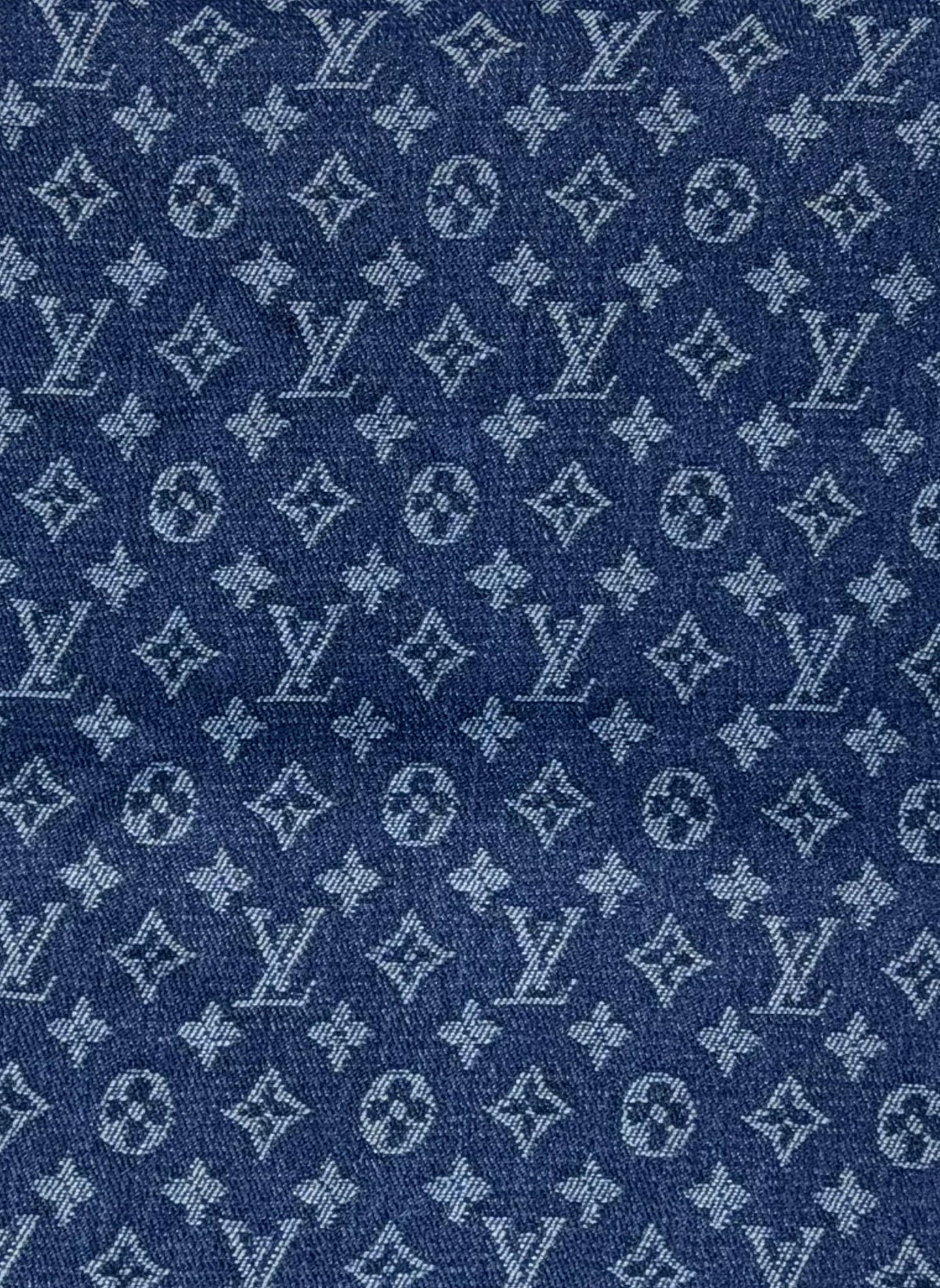 DENIM LUXURY DESIGNER INSPIRED FABRIC “LV”