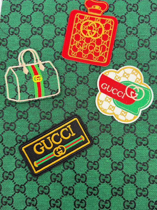 5PC “GUCCI” FABRIC/PATCH SET