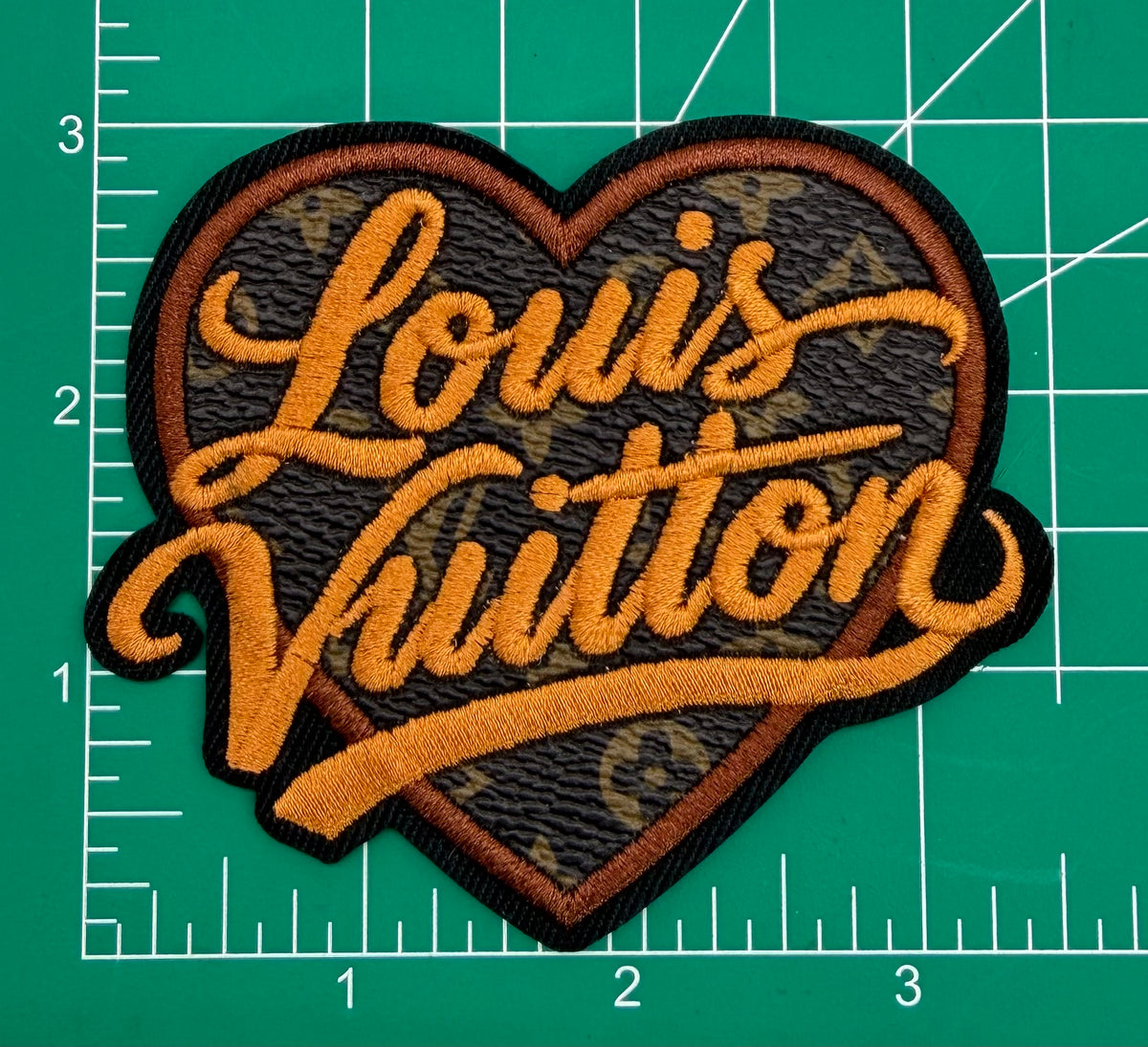 5PC “LV” IRON-ON EMBROIDERY PATCH SET