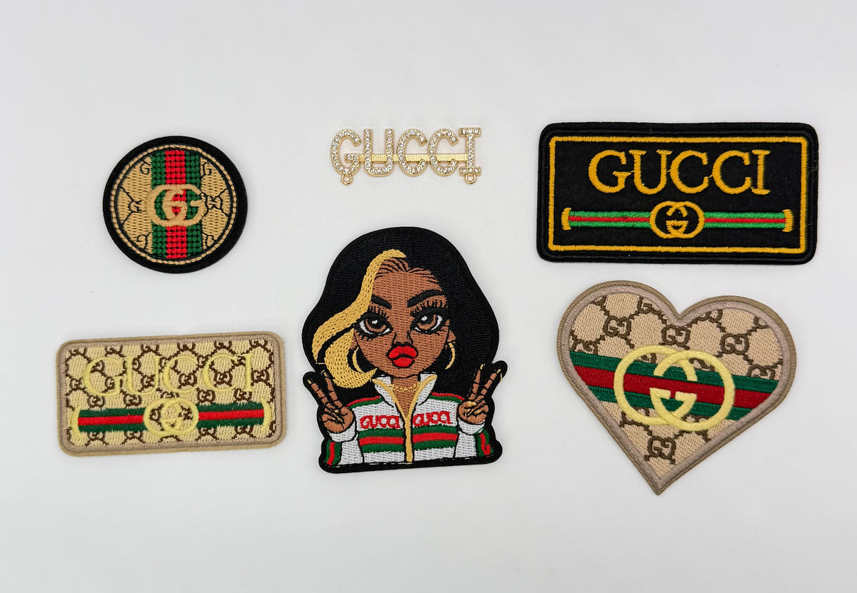 NEW 6PC “GUCCI” DIVA IRON-ON PATCH/CHARM SET
