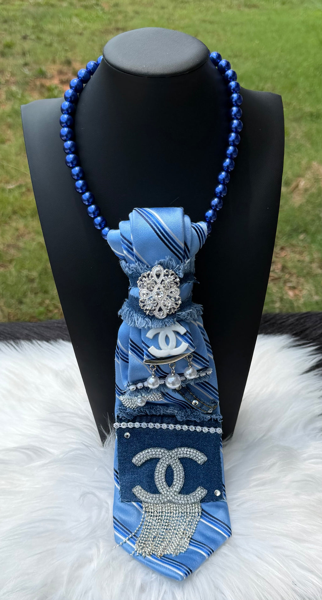 DENIM & BLUE “CHANEL” INSPIRED TIE