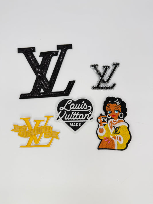 5PC “LV” YELLOW LADY PATCH SET