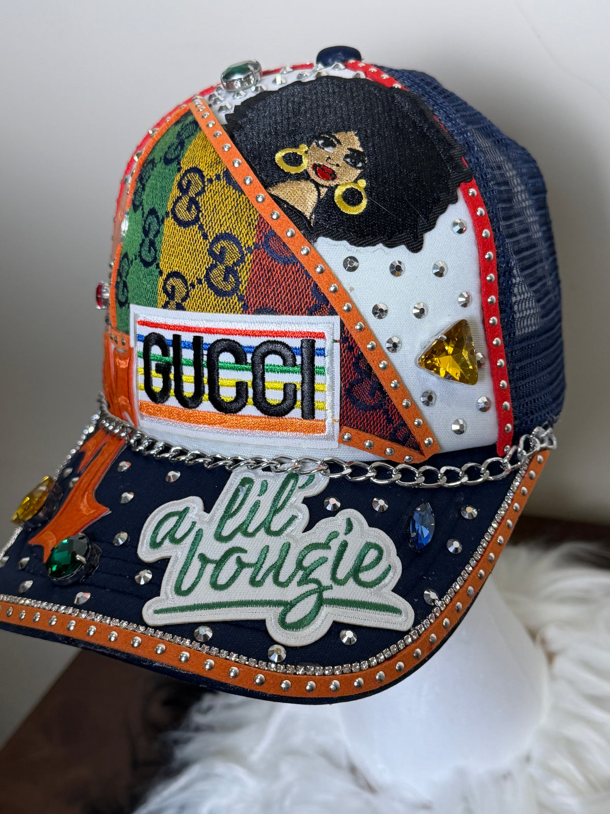 DESIGNER INSPIRED “A LIL’ BOUGIE” CUSTOM TRUCKER HAT
