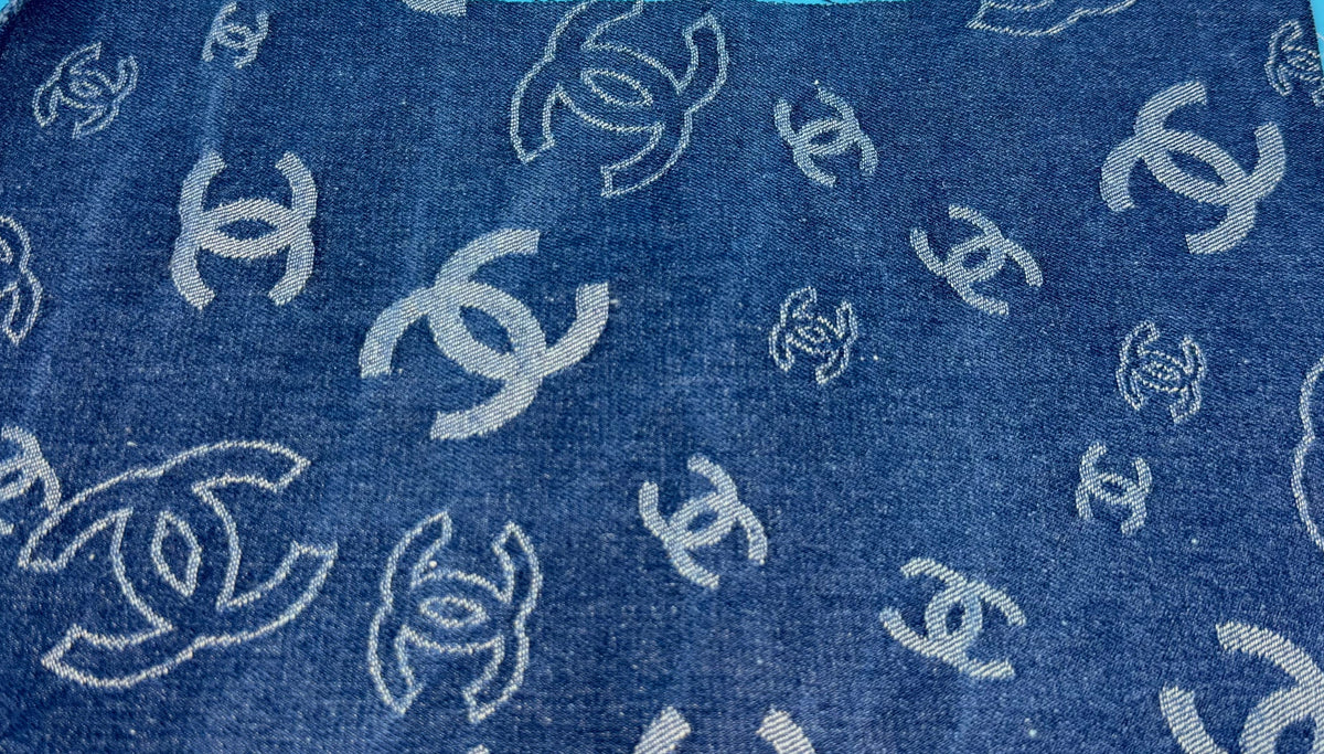 DENIM LUXURY DESIGNER INSPIRED FABRIC “CHANEL”