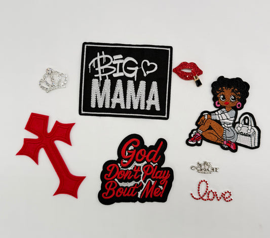 8PC DESIGNER “COACH” PATCH/CHARM SET