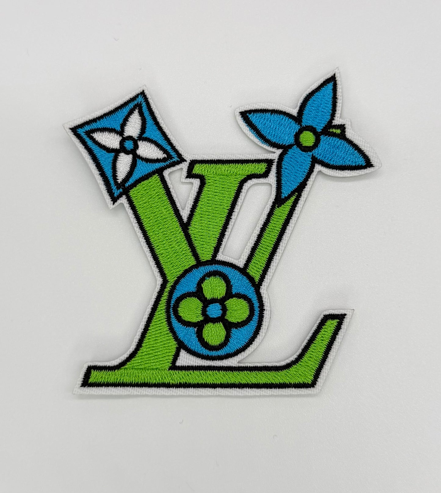5PC DESIGNER “LV” FABRIC/PATCH/CHARM SET