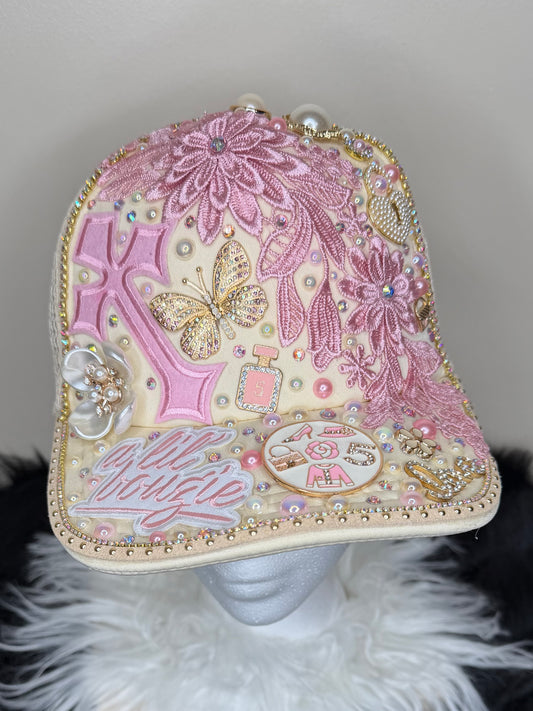 STRAWBERRIES AND CREAM “A LIL BOUGIE” TRUCKER HAT