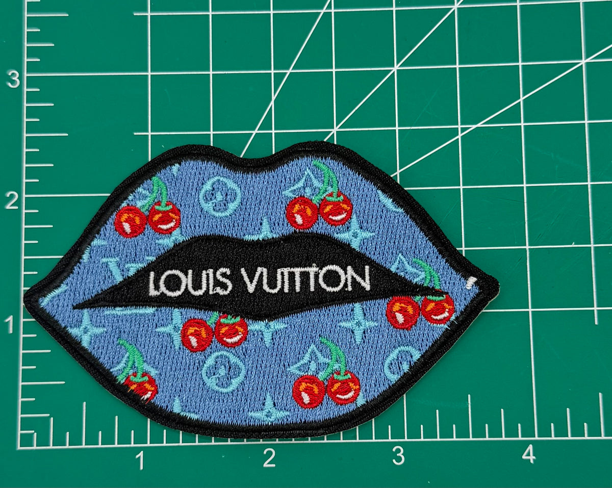 NEW 5PC “LV” DENIM/CHERRY PATCH SET