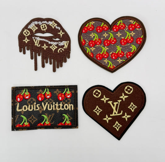 4PC “LV” Cherry 🍒 patch set