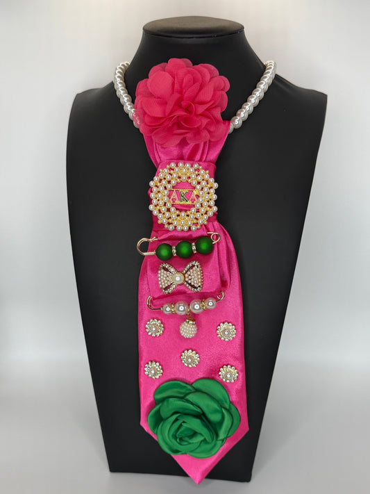 CUSTOM FUCHSIA PEARL “AKA” TIE