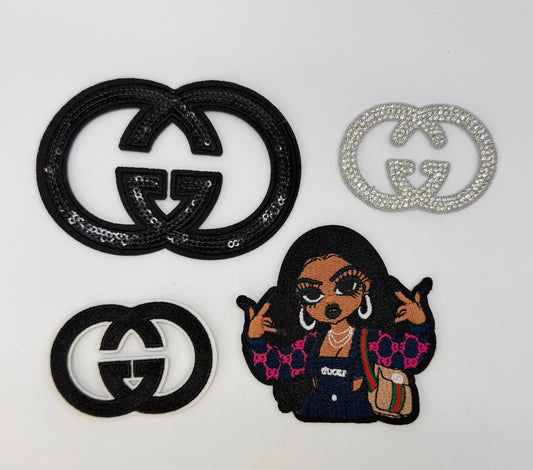 4PC “GUCCI” GIRL PATCH SET