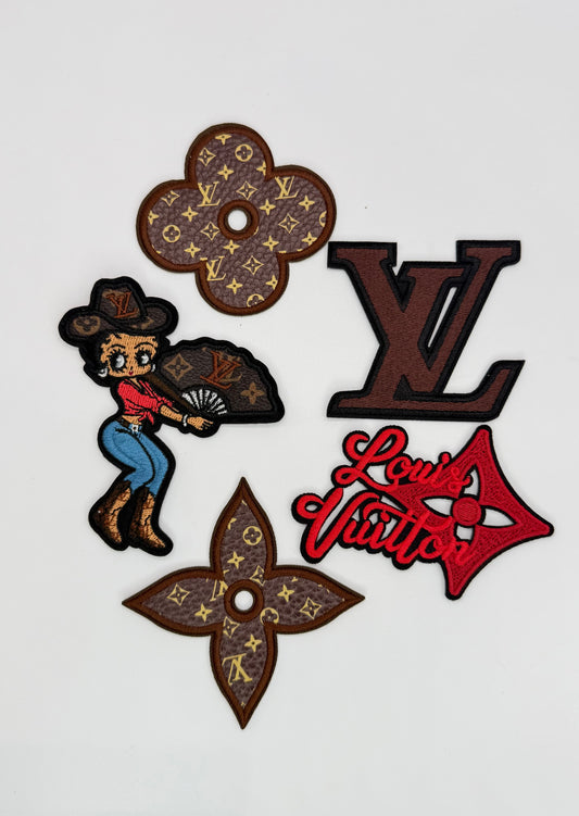 5PC “LV” COWGIRL PATCH SET