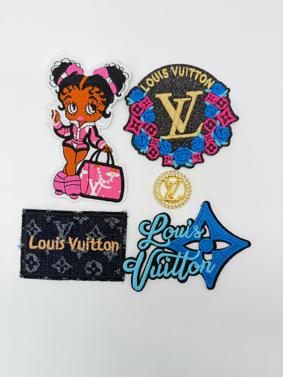 5PC “LV” “SWEETIE” Patch/charm set