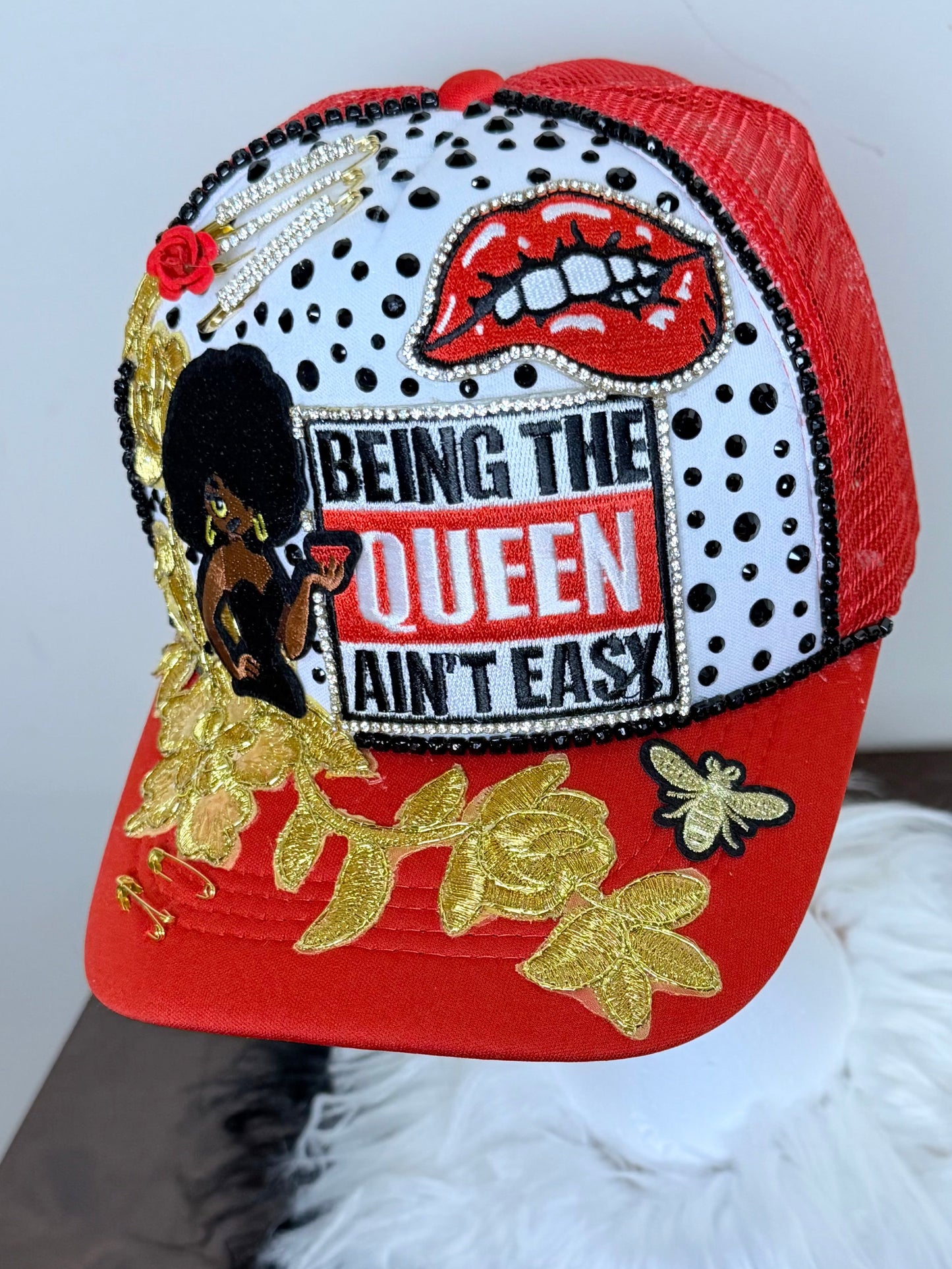 “QUEEN AIN’T EASY” CUSTOM TRUCKER HAT