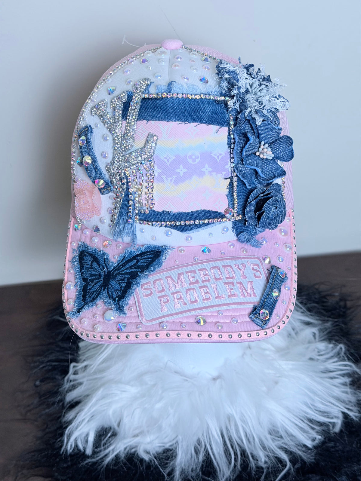 DESIGNER INSPIRED “SOMEBODYS PROBLEM” CUSTOM TRUCKER HAT