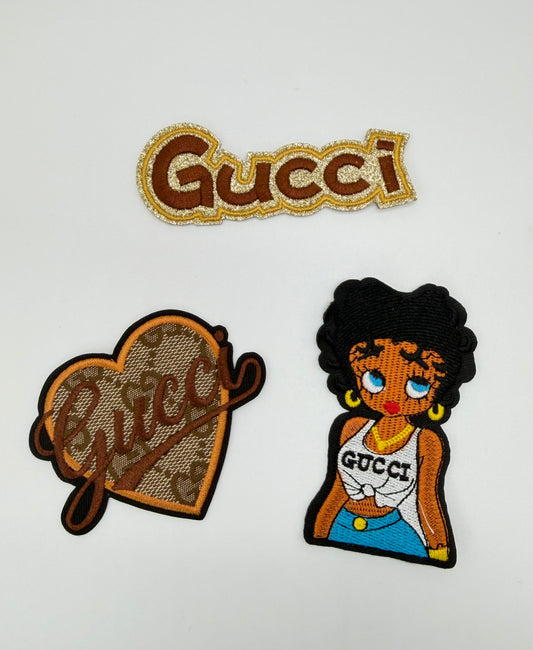 3PC “GUCCI” SEXY GIRL IRON-ON SET