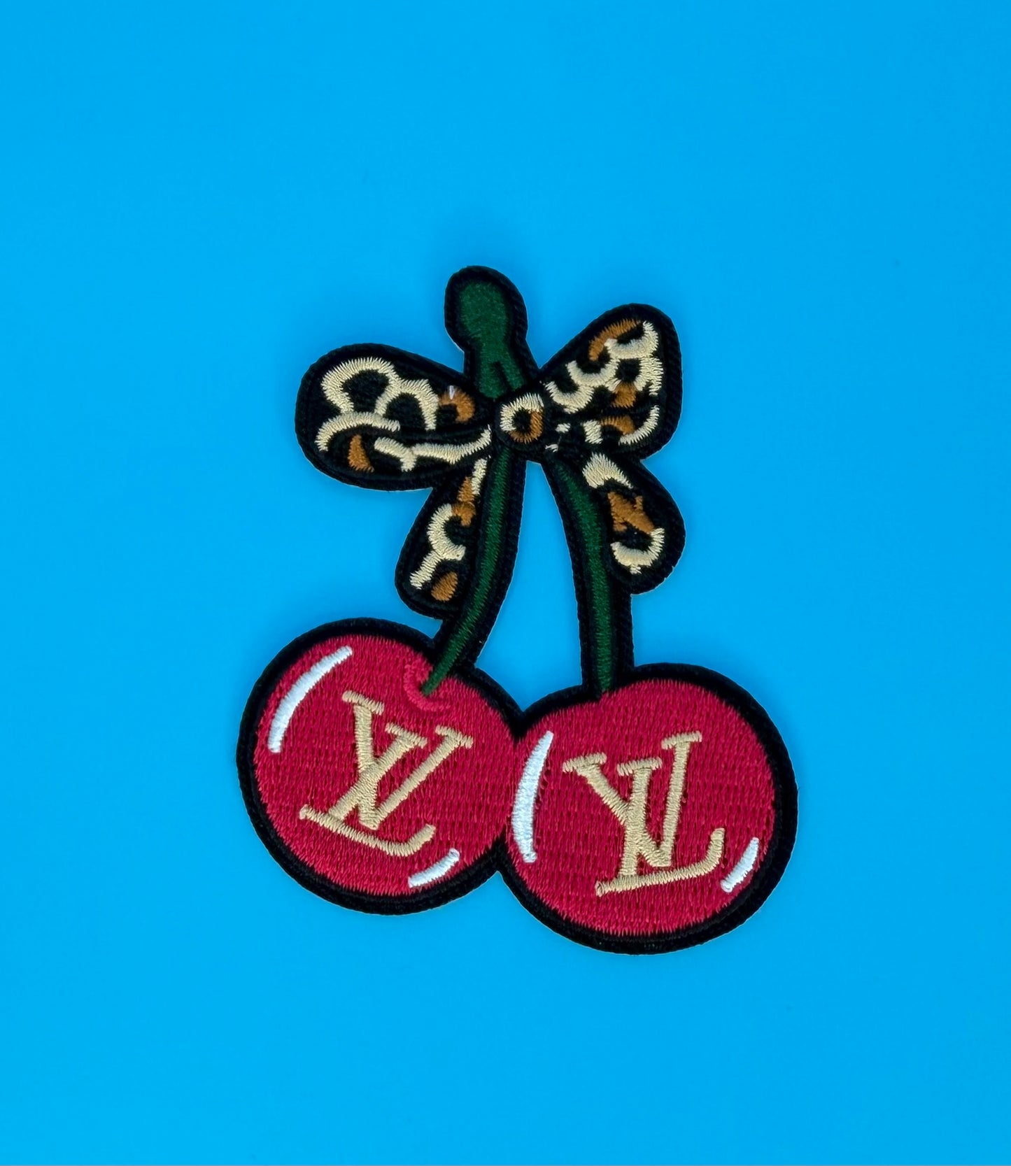 8PC DESIGNER “LV” FABRIC/CHERRY PATCH/CHARM SET