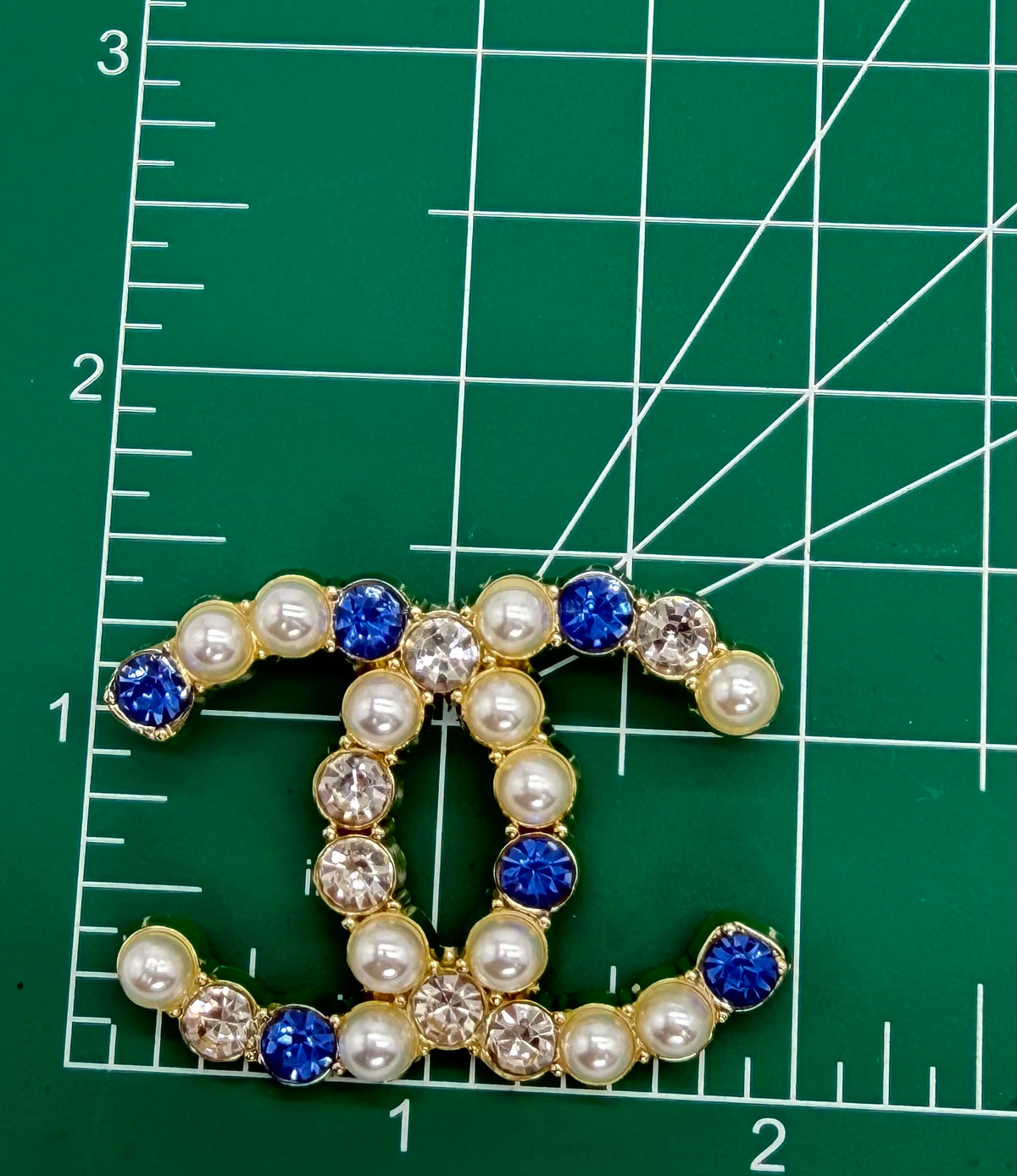 6PC “CHANEL” DESIGNER FABRIC/PATCH/BROOCHES